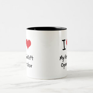 Tasse 2 Couleurs J'aime mon opérateur de chariot élévateur