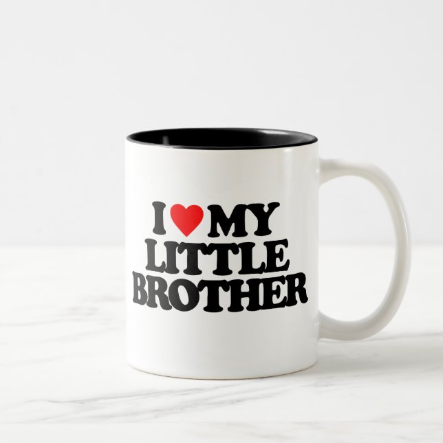TASSE 2 COULEURS J'AIME MON PETIT FRÈRE (Droit)