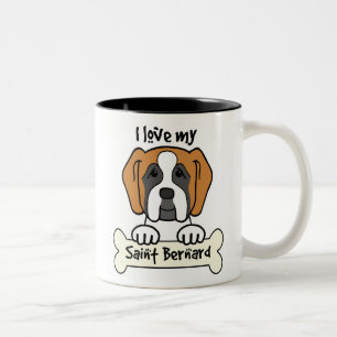 Tasse 2 Couleurs J'aime mon St Bernard