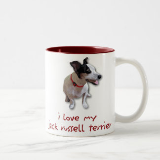 Tasse 2 Couleurs j'aime mon terrier de Russell de cric