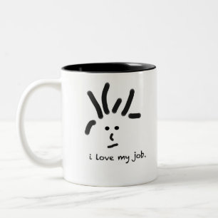Tasse 2 Couleurs J'aime mon travail
