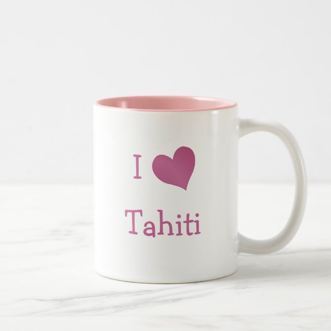 Tasse 2 Couleurs J'aime Tahiti (Droit)