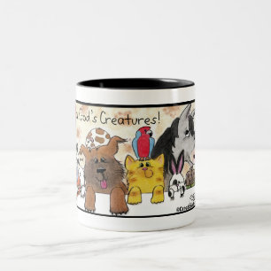 Tasse 2 Couleurs J'aime toutes les créatures de Dieu !