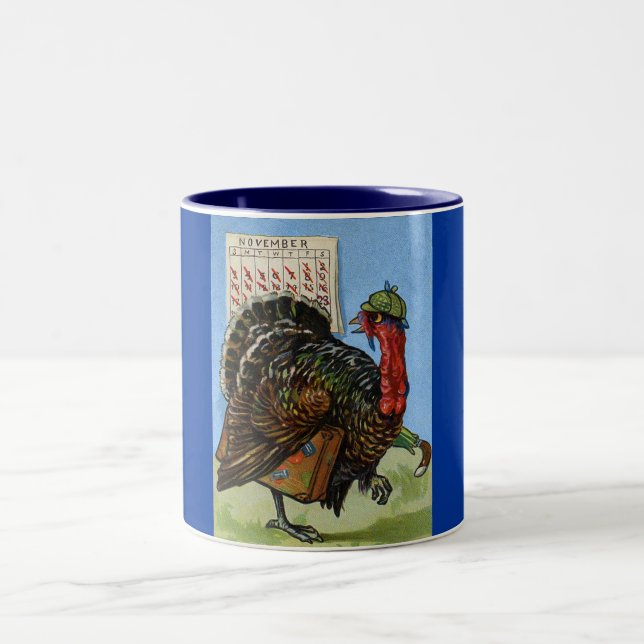 Tasse 2 Couleurs J'Aimerais Pouvoir Voler Thanksgiving Turquie (Centre)