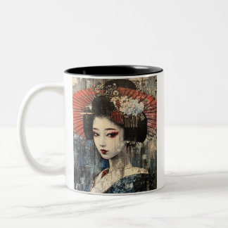Tasse 2 Couleurs Japanese painting style GEISYA MAG01
