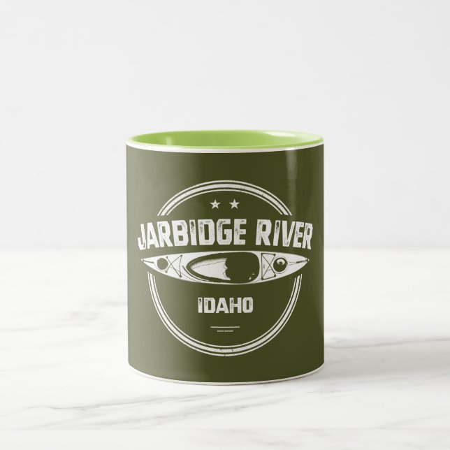 Tasse 2 Couleurs Jarbidge River Idaho Kayak (Centre)