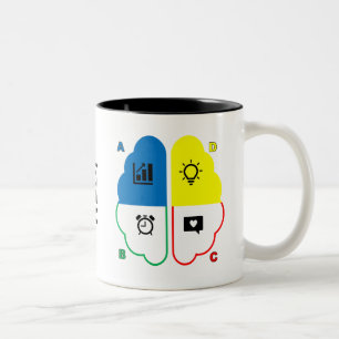 Tasse 2 Couleurs Jaune bleu HBDI
