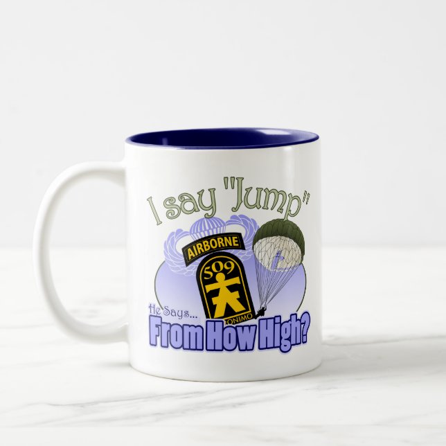 Tasse 2 Couleurs Je dis le saut [509th PIR] (Gauche)