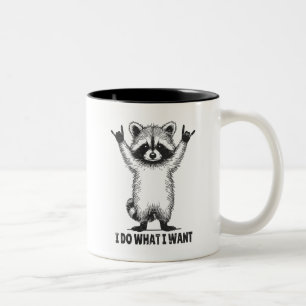 Tasse 2 Couleurs Je Fais Ce Que Je Veux Raccoon