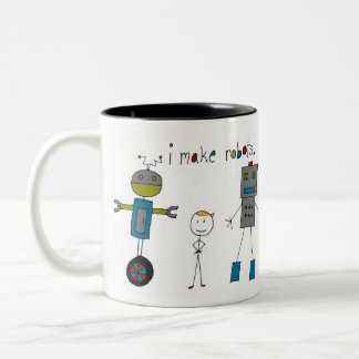Tasse 2 Couleurs Je fais des robots (le garçon)