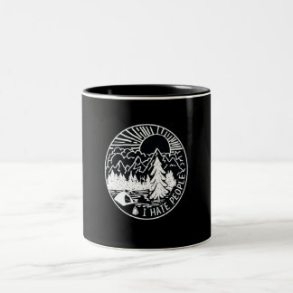 Tasse 2 Couleurs Je hais les gens rétro Vintage