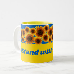 Tasse 2 Couleurs Je me tiens avec l'Ukraine
