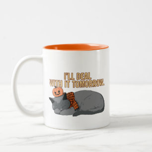 Tasse 2 Couleurs Je m'en occuperai demain Chat