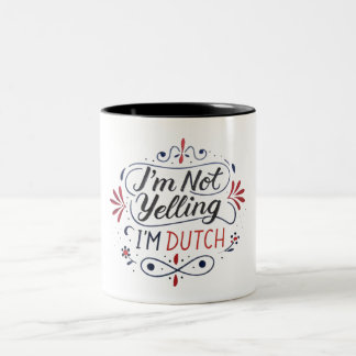 Tasse 2 Couleurs Je ne hurle pas Je suis hollandais, idée cadeau ho