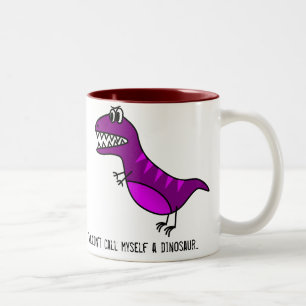 Tasse 2 Couleurs "Je ne me qualifierais pas de dinosaure" drôle de 