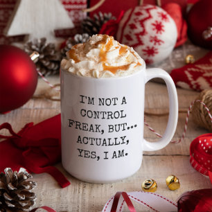 Tasse 2 Couleurs Je ne suis pas un freak de contrôle mais un cadeau