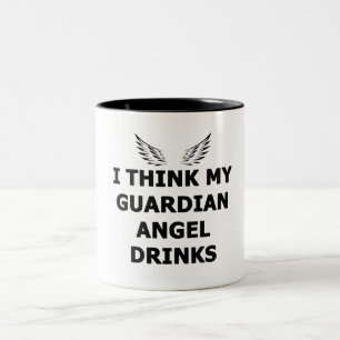 Tasse 2 Couleurs Je Pense Que Mon Ange Gardien Boit