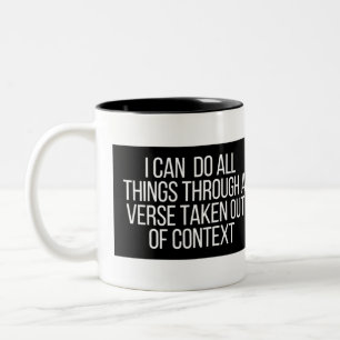 Tasse 2 Couleurs Je peux faire tout à travers un couplet