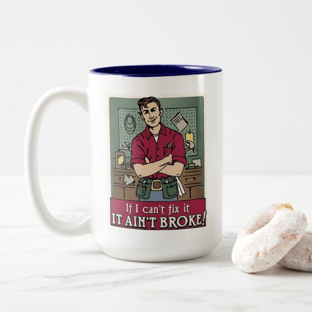 Tasse 2 Couleurs Je peux le réparer (Avec donut)