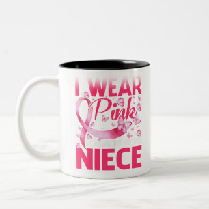 Tasse 2 Couleurs Je Porte Le Rose En Mémoire De Ma Nièce