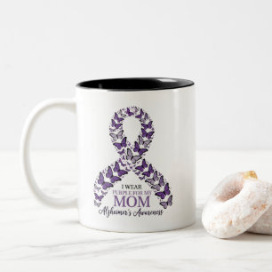 Tasse 2 Couleurs Je porte le violet pour ma mère La conscience d'Al
