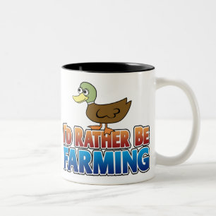 Tasse 2 Couleurs Je préférerais faire de l'agriculture ! DUCK (Virt