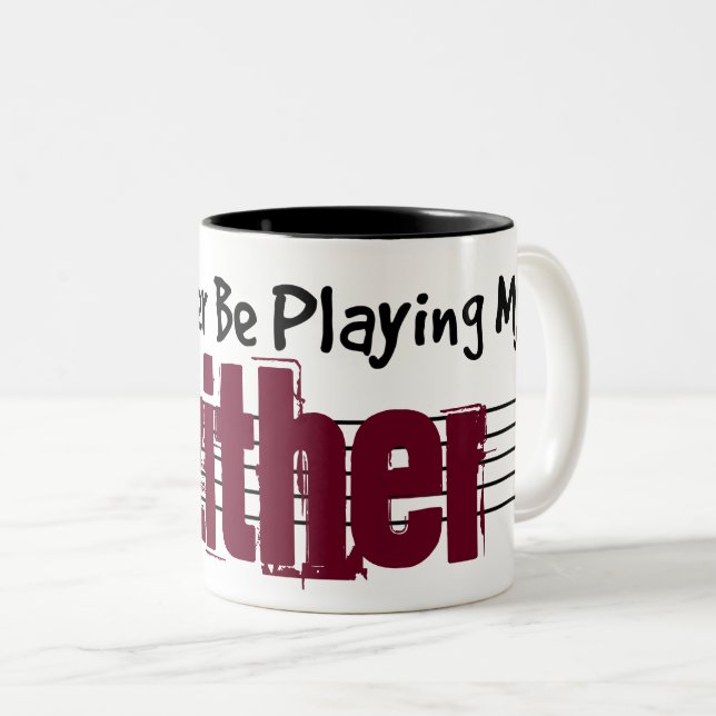 Tasse 2 Couleurs Je Préférerais Jouer À Ma Zthare (Devant droit)