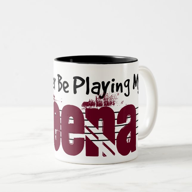 Tasse 2 Couleurs Je Préférerais Jouer Mon Veena (Devant droit)