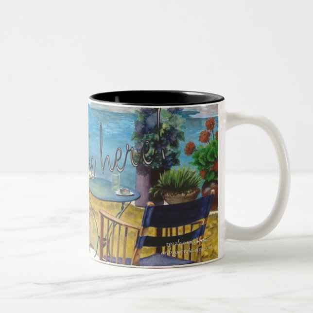 Tasse 2 Couleurs Je serais plutôt ici attaque (Droit)