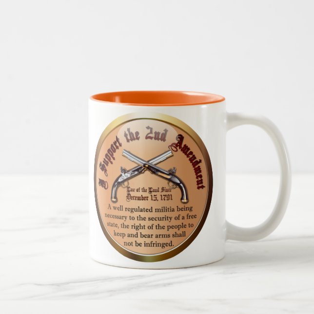 Tasse 2 Couleurs Je soutiens le deuxième amendement (Droit)