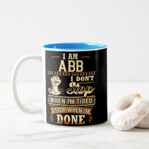 Tasse 2 Couleurs Je suis Abb. Je ne m'arrête pas quand je suis fati