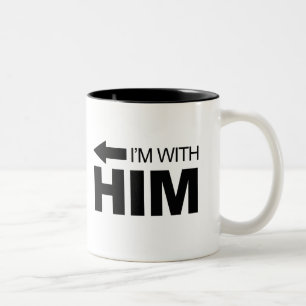 Tasse 2 Couleurs Je suis avec lui (est parti)