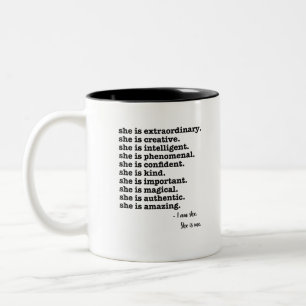 Tasse 2 Couleurs Je suis elle. Elle est Moi.
