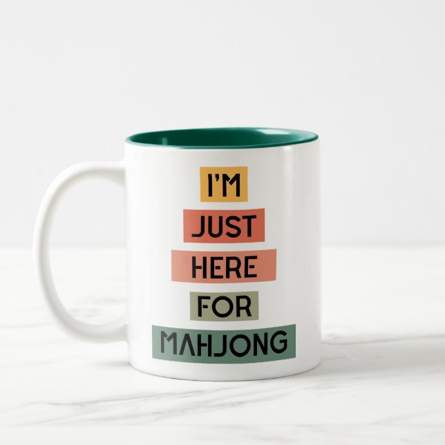 Tasse 2 Couleurs Je suis juste là pour Mahjong (Gauche)