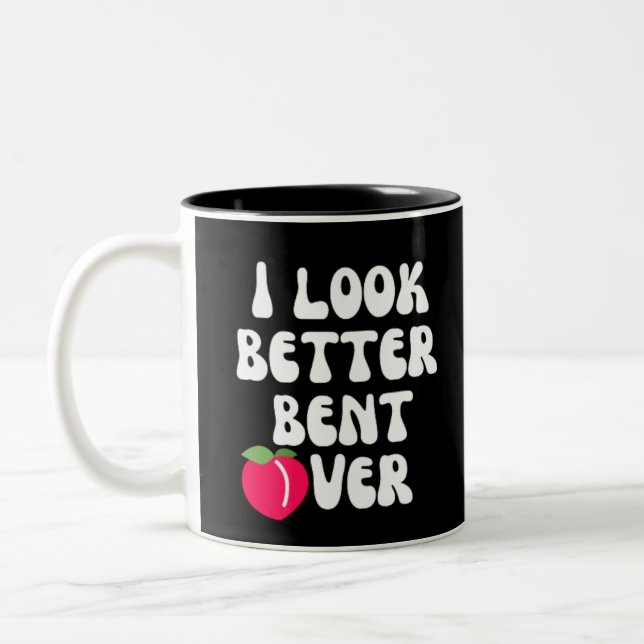 Tasse 2 Couleurs Je suis mieux penché (Gauche)