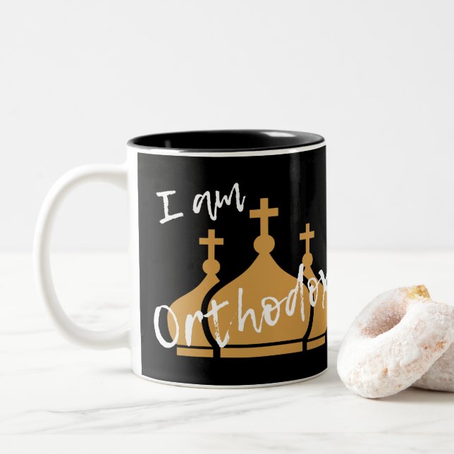 Tasse 2 Couleurs Je Suis Orthodoxe (Avec donut)