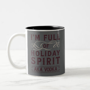 Tasse 2 Couleurs Je suis plein d'esprit de Noël alias Boire du Vodk