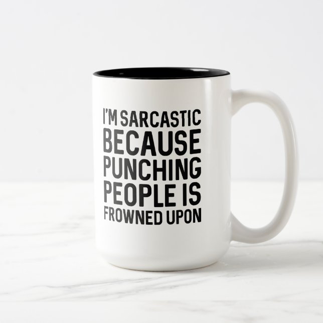 Tasse 2 Couleurs Je suis sarcastique (Droit)