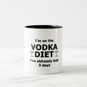 Tasse 2 Couleurs Je suis sur la vodka Diet