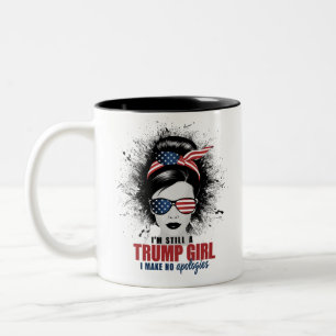 Tasse 2 Couleurs Je suis toujours une fille Trump, je ne m'excuse p