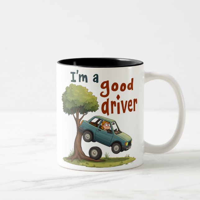 Tasse 2 Couleurs "Je suis un bon conducteur" (Droit)