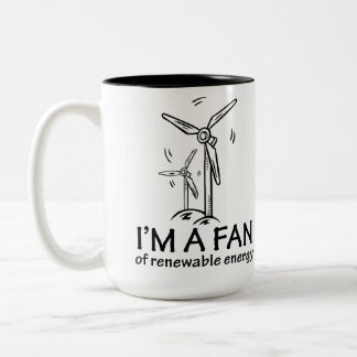 Tasse 2 Couleurs Je suis un fan d'énergie renouvelable