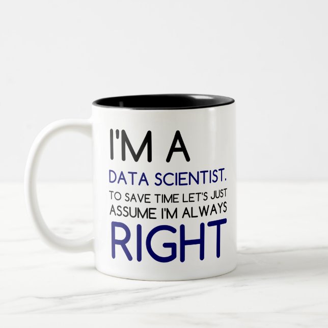 TASSE 2 COULEURS JE SUIS UN SCIENTIFIQUE DES DONNÉES (Gauche)