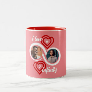 Tasse 2 Couleurs Je T'Aime À L'Infini Personnalisé