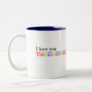 Tasse 2 Couleurs Je t'aime ce beaucoup