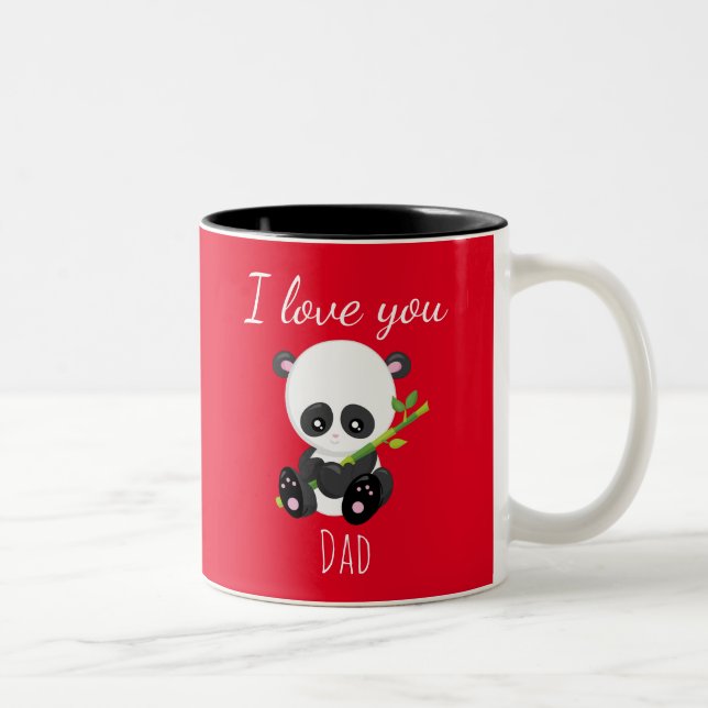 Tasse 2 Couleurs Je t'aime Papa Cool Panda (Droit)
