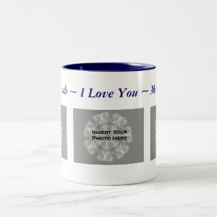 Tasse 2 Couleurs Je t'aime Photo personnalisée