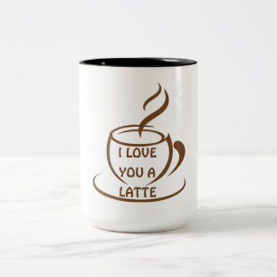 Tasse 2 Couleurs Je t'aime un design romantique récent