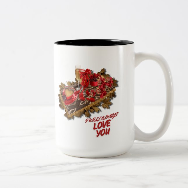 Tasse 2 Couleurs Je T'Aimerai Toujours (Droit)