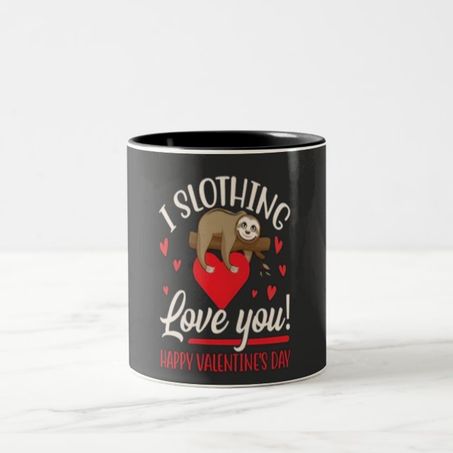 Tasse 2 Couleurs Je vous aime, heureuse Sainte-Valentin (Centre)